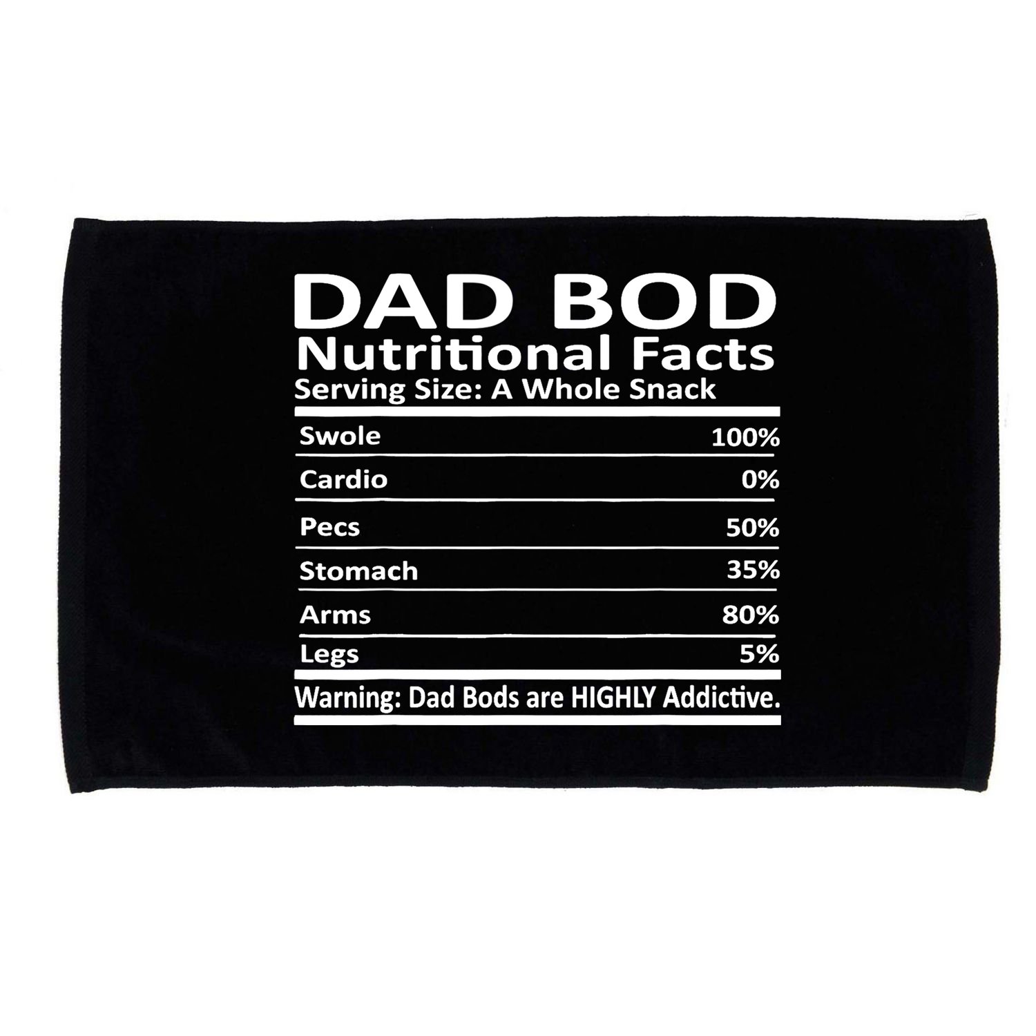 Dad Bod Nutritional Facts Funny Father Microfiber Hand Towel