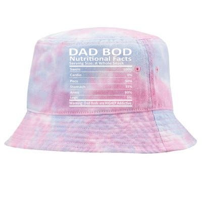 Dad Bod Nutritional Facts Funny Father Tie-Dyed Bucket Hat