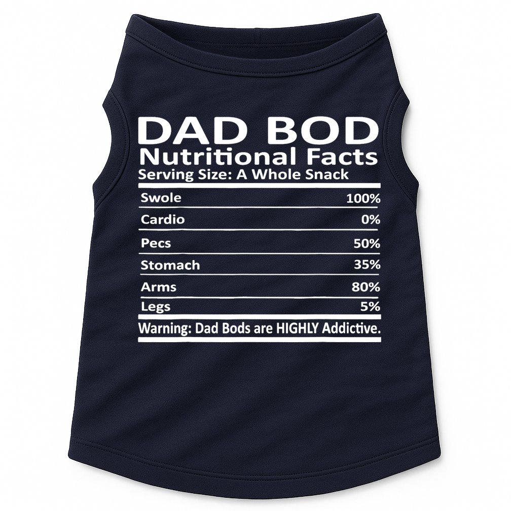 Dad Bod Nutritional Facts Funny Father Doggie Tank