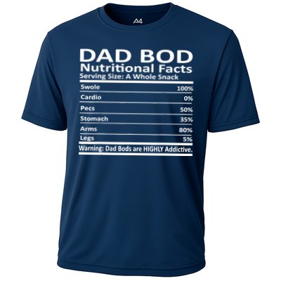 Dad Bod Nutritional Facts Funny Father Performance Shirt