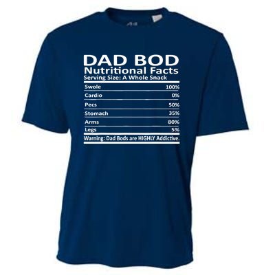 Dad Bod Nutritional Facts Funny Father Cooling Performance Crew T-Shirt