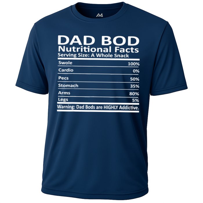 Dad Bod Nutritional Facts Funny Father Cooling Performance Crew T-Shirt