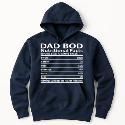 Dad Bod Nutritional Facts Funny Father Hoodie