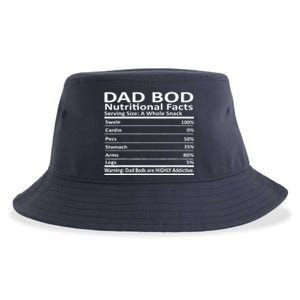 Dad Bod Nutritional Facts Funny Father Sustainable Bucket Hat