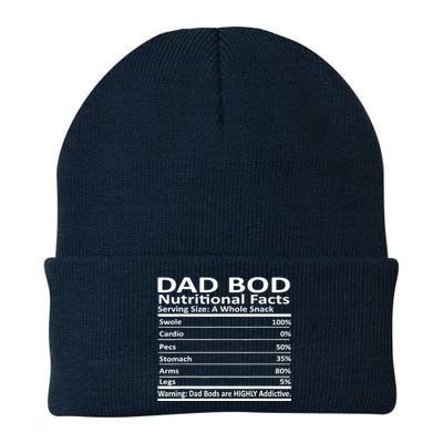 Dad Bod Nutritional Facts Funny Father Knit Cap Winter Beanie