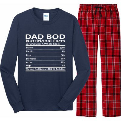 Dad Bod Nutritional Facts Funny Father Long Sleeve Pajama Set