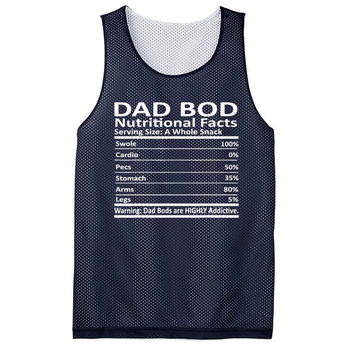 Dad Bod Nutritional Facts Funny Father Mesh Reversible Basketball Jersey Tank