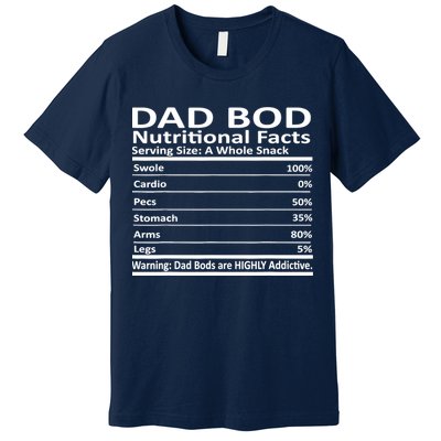 Dad Bod Nutritional Facts Funny Father Premium T-Shirt