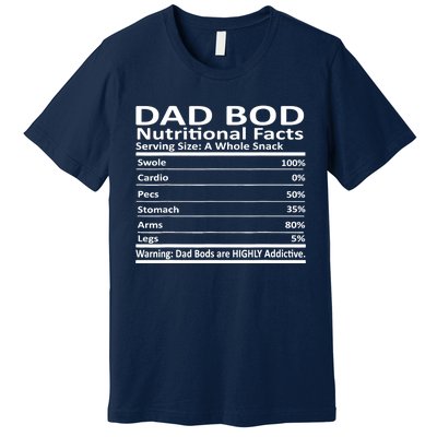 Dad Bod Nutritional Facts Funny Father Premium T-Shirt