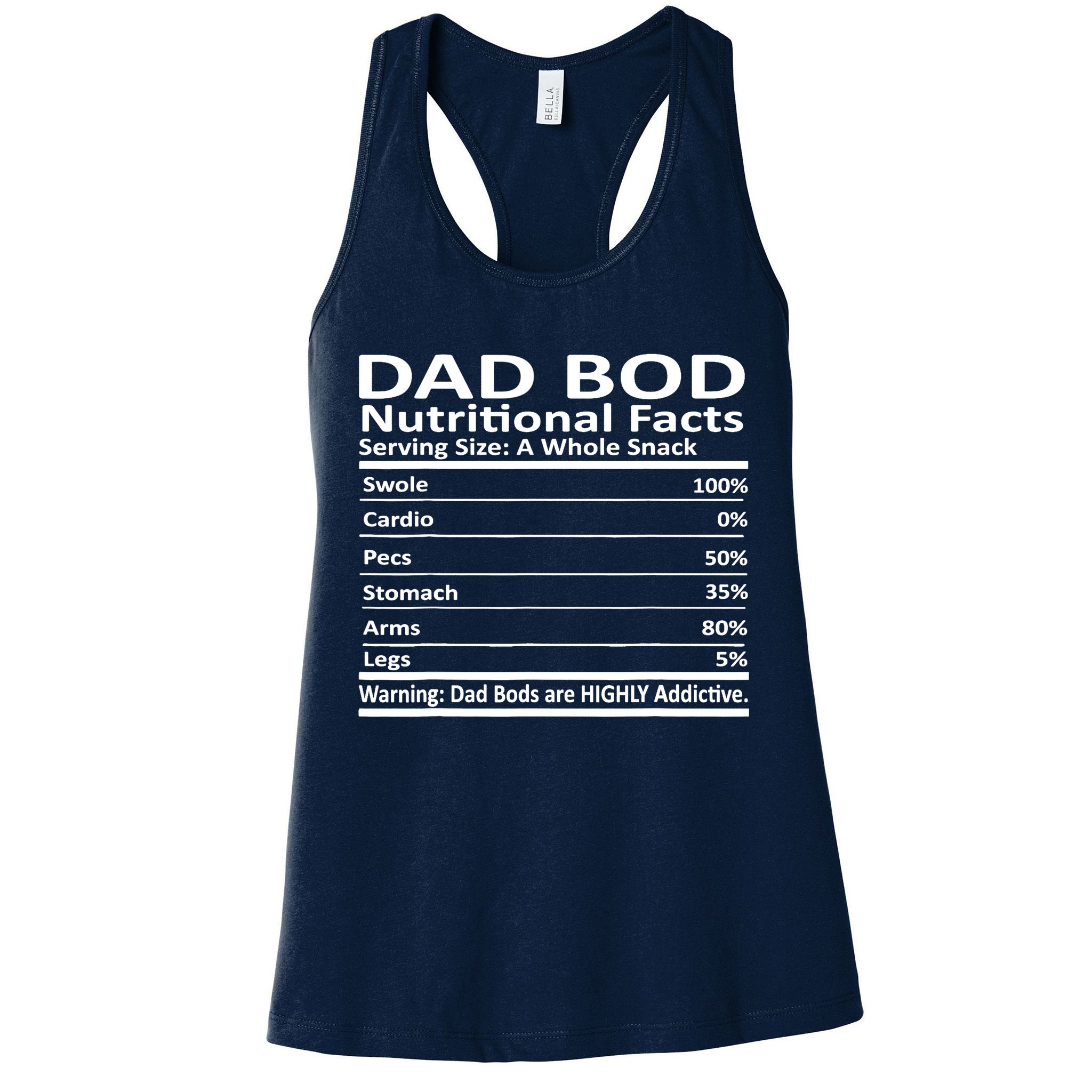 Dad Bod Nutritional Facts Funny Father Womens Tank Top