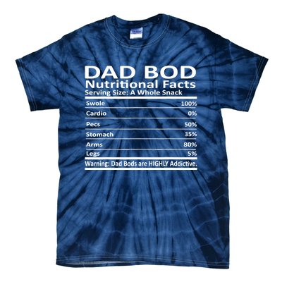 Dad Bod Nutritional Facts Funny Father Tie-Dye T-Shirt