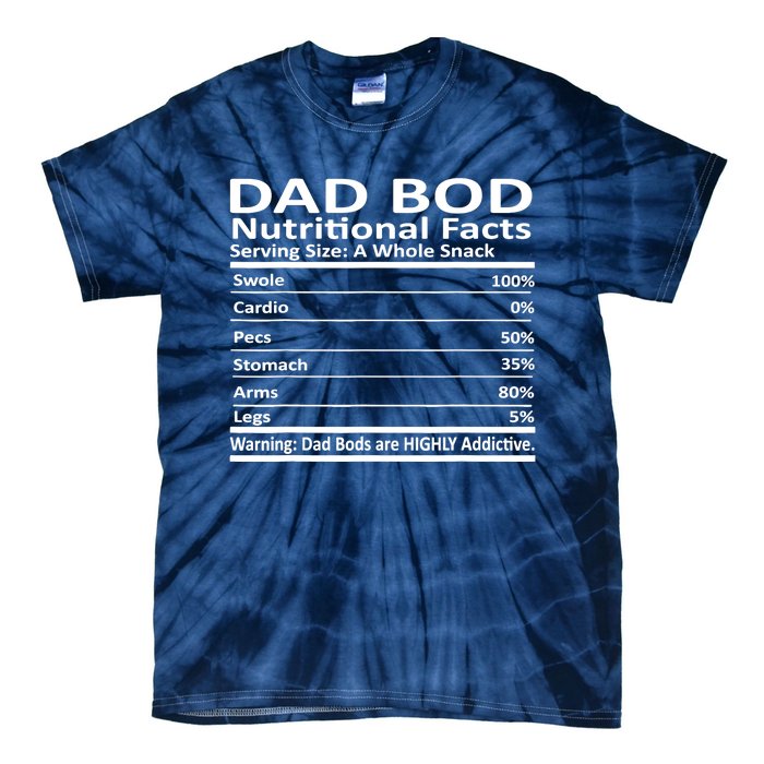 Dad Bod Nutritional Facts Funny Father Tie-Dye T-Shirt