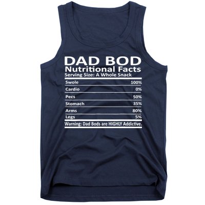 Dad Bod Nutritional Facts Funny Father Tank Top