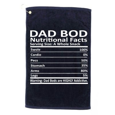Dad Bod Nutritional Facts Funny Father Golf Towel