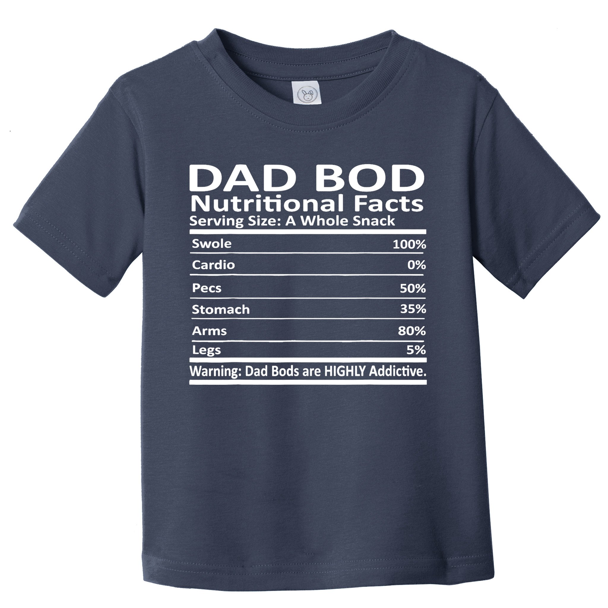 Dad Bod Nutritional Facts Funny Father Toddler T-Shirt