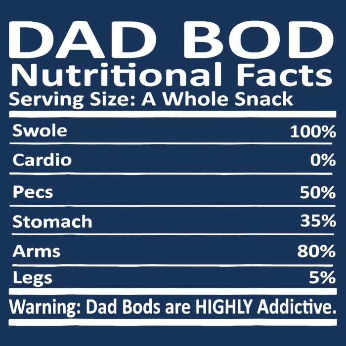 Dad Bod Nutritional Facts Funny Father Short Acrylic Beanie