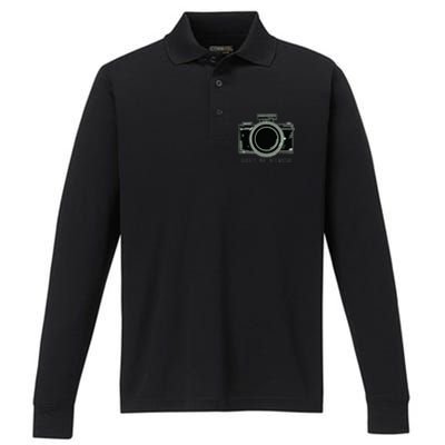 Dont Be Negative Funny Photography Camera Performance Long Sleeve Polo