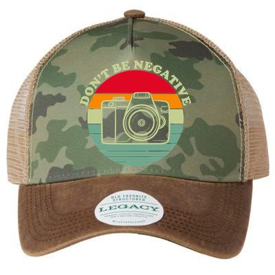 Dont Be Negative Camera Vintage Legacy Tie Dye Trucker Hat