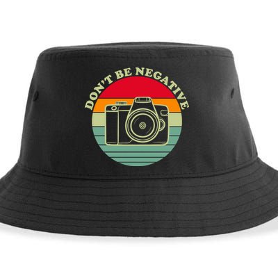 Dont Be Negative Camera Vintage Sustainable Bucket Hat