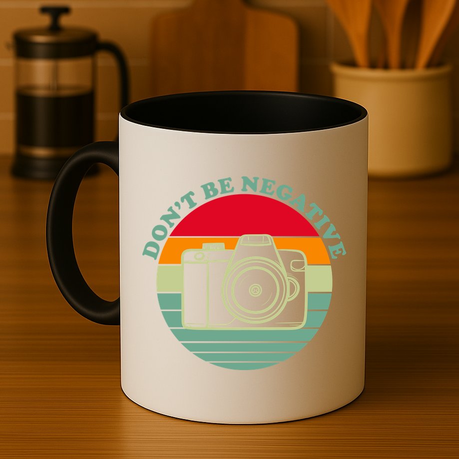Dont Be Negative Camera Vintage Mug
