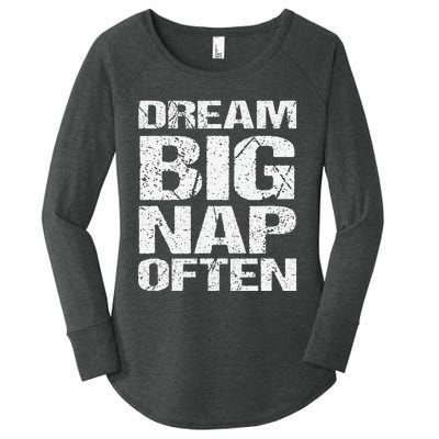 Dream Big Nap Of Ten Women's Perfect Tri Tunic Long Sleeve Shirt