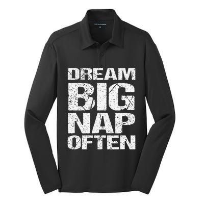 Dream Big Nap Of Ten Silk Touch Performance Long Sleeve Polo