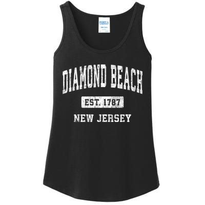 Diamond Beach New Jersey Nj Vintage Athletic Sports Ladies Essential Tank