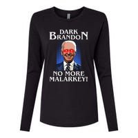 Dark Brandon No More Malarkey Funny Presidential Meme Womens Cotton Relaxed Long Sleeve T-Shirt