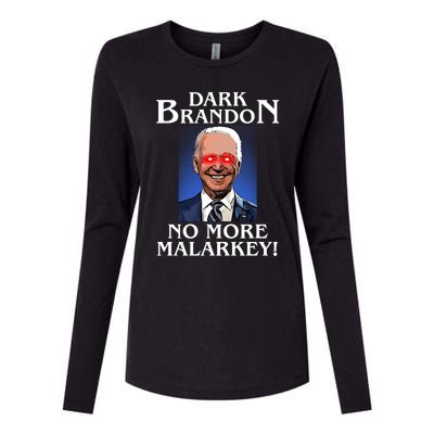 Dark Brandon No More Malarkey Funny Presidential Meme Womens Cotton Relaxed Long Sleeve T-Shirt