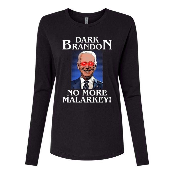 Dark Brandon No More Malarkey Funny Presidential Meme Womens Cotton Relaxed Long Sleeve T-Shirt