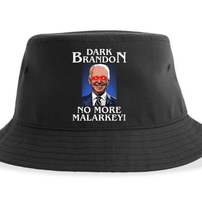 Dark Brandon No More Malarkey Funny Presidential Meme Sustainable Bucket Hat