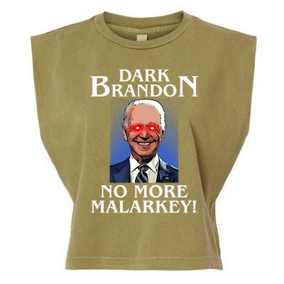 Dark Brandon No More Malarkey Funny Presidential Meme Garment-Dyed Women's Muscle Tee