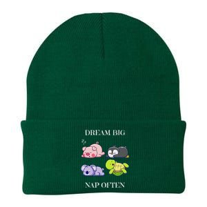 Dream Big Nap Often Funny Animal Knit Cap Winter Beanie