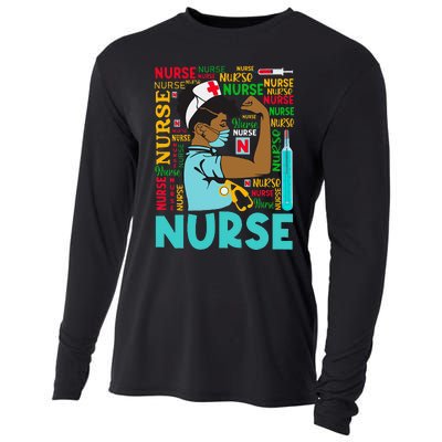 Dy Black Nurse 2020 Costume Black History Month Gifts Cooling Performance Long Sleeve Crew