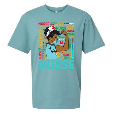 Dy Black Nurse 2020 Costume Black History Month Gifts Sueded Cloud Jersey T-Shirt