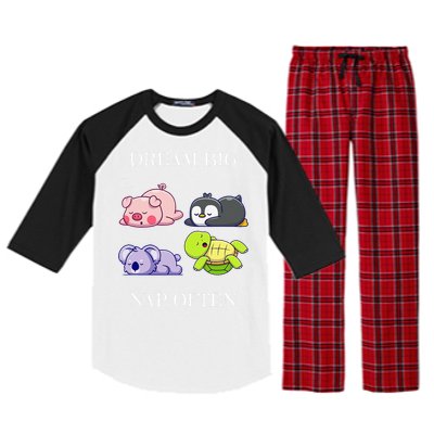 Dream Big Nap Often Animal Raglan Sleeve Pajama Set