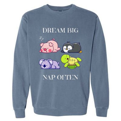 Dream Big Nap Often Animal Garment-Dyed Sweatshirt