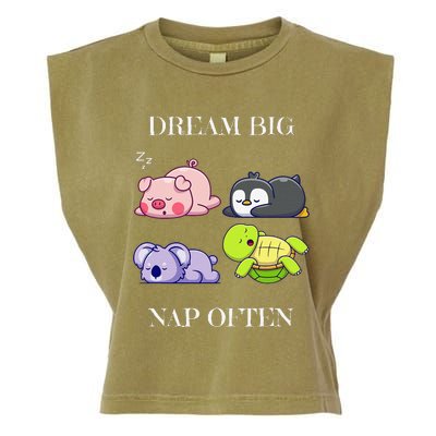 Dream Big Nap Often Animal Garment-Dyed Women's Muscle Tee