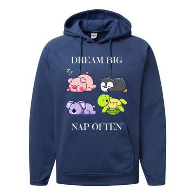 Dream Big Nap Often Animal Performance Fleece Hoodie