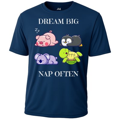 Dream Big Nap Often Animal Cooling Performance Crew T-Shirt