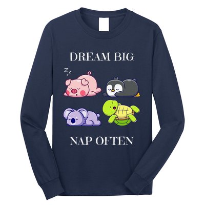 Dream Big Nap Often Animal Long Sleeve Shirt