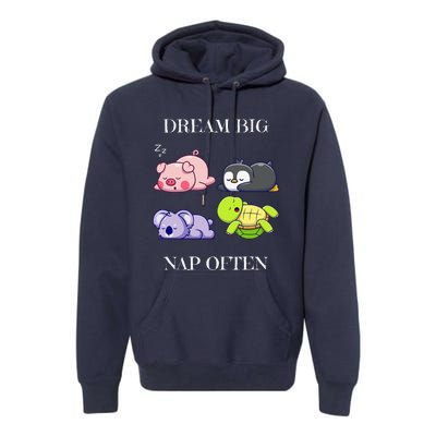 Dream Big Nap Often Animal Premium Hoodie