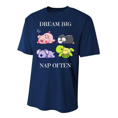 Dream Big Nap Often Animal Performance Sprint T-Shirt