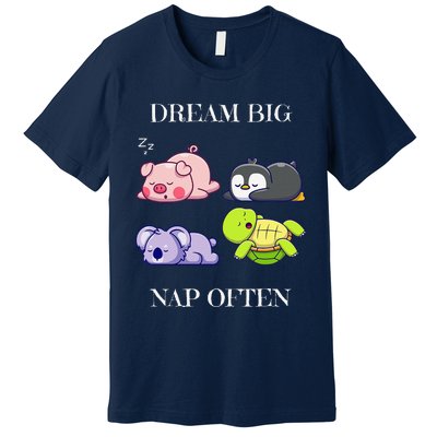 Dream Big Nap Often Animal Premium T-Shirt