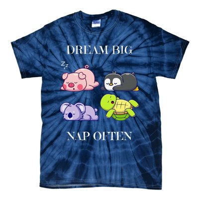 Dream Big Nap Often Animal Tie-Dye T-Shirt