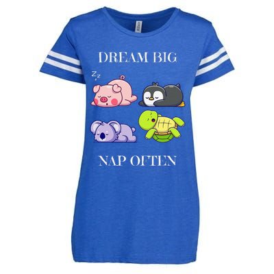 Dream Big Nap Often Animal Enza Ladies Jersey Football T-Shirt