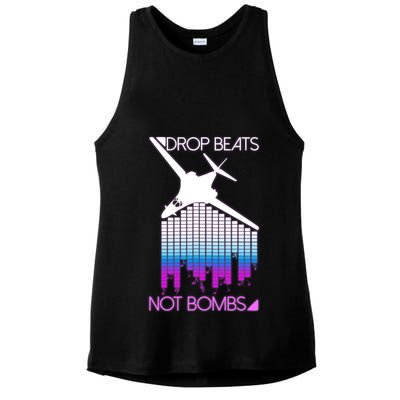 Drop Beats Not Bombs Ladies PosiCharge Tri-Blend Wicking Tank