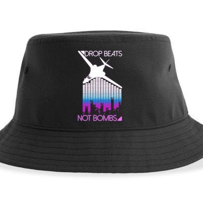 Drop Beats Not Bombs Sustainable Bucket Hat