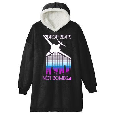 Drop Beats Not Bombs Hooded Wearable Blanket