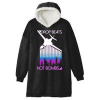 Drop Beats Not Bombs Hooded Wearable Blanket